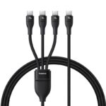 Baseus Flash Series Type C to C+C+C fast charging cable 480 Mbps Black