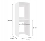 POLA TWIN WHITE WASHING MACHINE AND DRYER CABINET - imagine 6