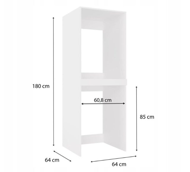 POLA TWIN WHITE WASHING MACHINE AND DRYER CABINET - imagine 6
