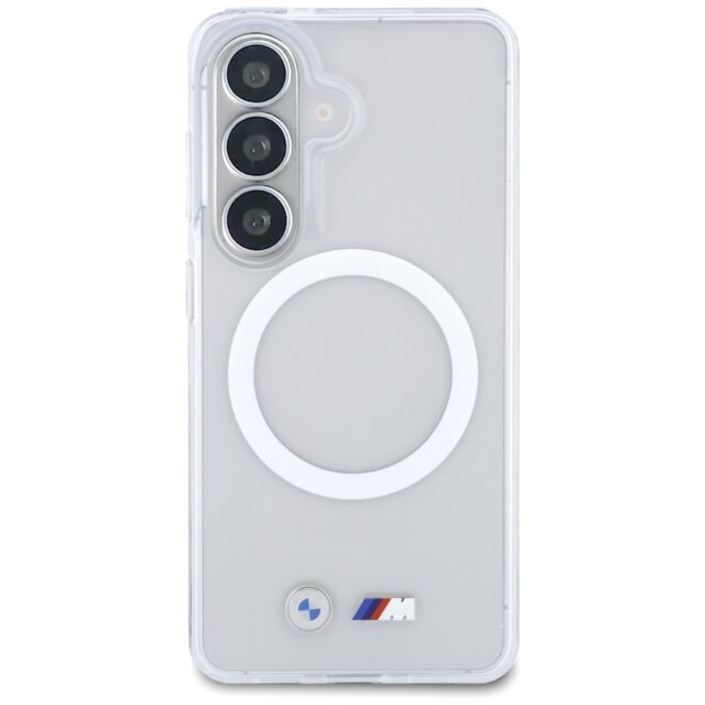 Case BMW IML Shockproof Metal Logo       MagSafe for Samsung Galaxy S26 transparent - imagine 4