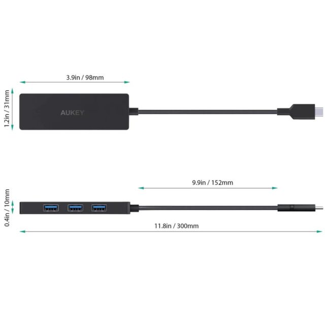 AUKEY CBC64 Wired USB 3.2 Gen 2 (3.1 Gen 2) Type-C Black - imagine 4