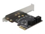 DeLOCK 4 port SATA PCI Express x1 Card - Low Profile Form Factor