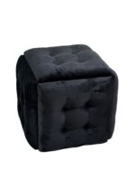 Puff-transformer 5in1 - 5 stools in 1 pouffe black velvet - imagine 3