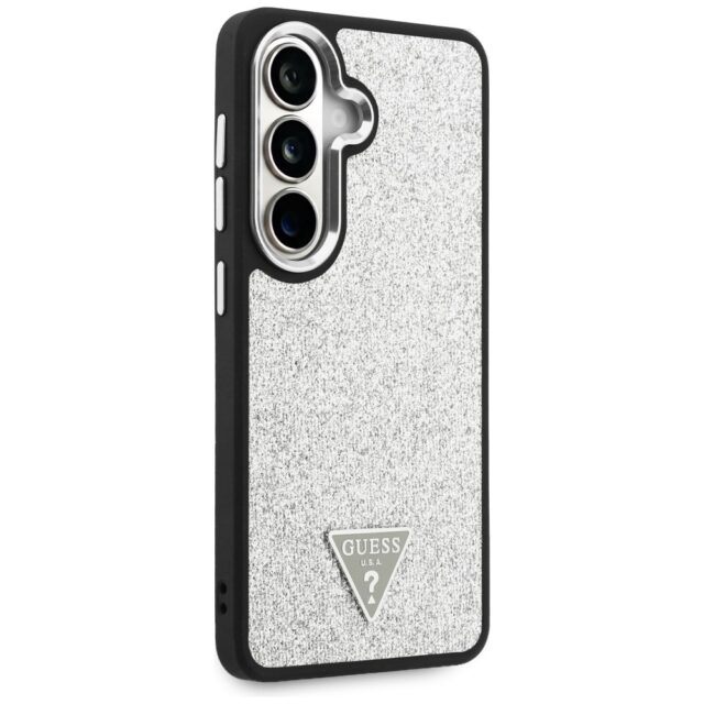 Case Guess Fixed Glitter Triangle        MagSafe for Samsung Galaxy S26 silver - imagine 4
