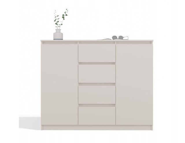 CHEST OF DRAWERS WITH 2 DOORS AND 4 DRAWERS  CASHMERE COLOUR - imagine 5