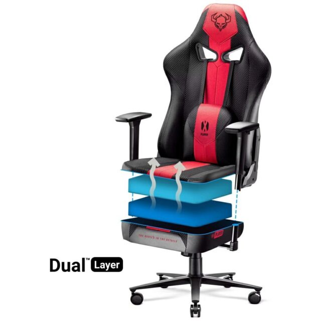 Gaming chair Diablo Chairs X-Player 2.0 King Size crimson/anthracite - imagine 8
