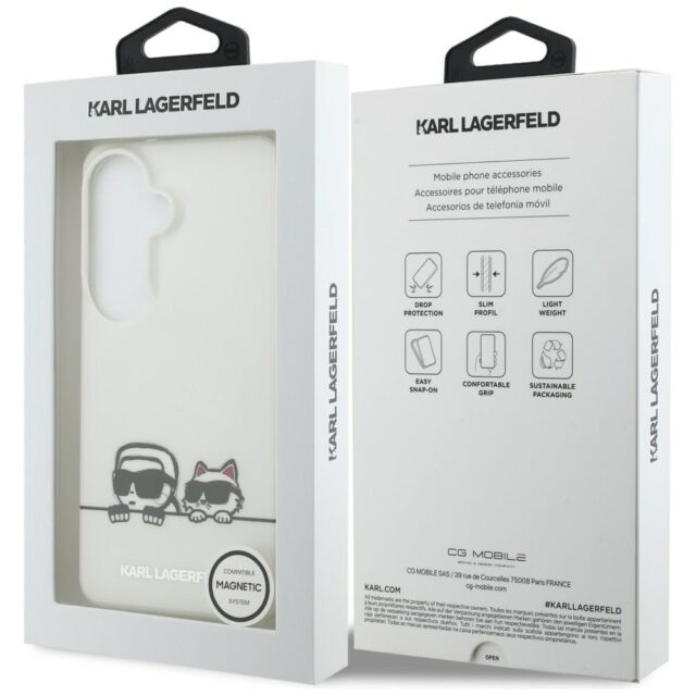Case Karl Lagerfeld IML Peekaboo         Karl&Choupette MagSafe for Samsung Galaxy S26 transparent - imagine 8