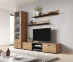Cama display cabinet SOHO S1 lefkas oak/black - imagine 4