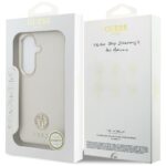 Case Guess Rhinestone Round Logo MagSafe for Samsung Galaxy S26 Plus beige - imagine 8