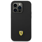 Ferrari FEHCP14XSIBBK iPhone 14 Pro Max6,7" black hardcase Silicone Metal Logo - imagine 3