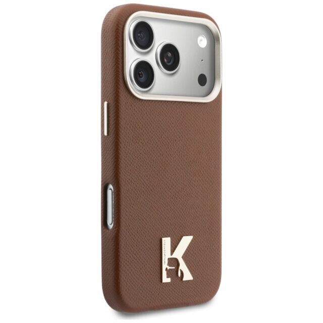 Case Karl Lagerfeld Karl Head Logo       MagSafe for iPhone 17 Pro brown - imagine 4