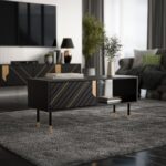 Cama MOUNTAIN bench/table 110x60x46 black + gold - imagine 3