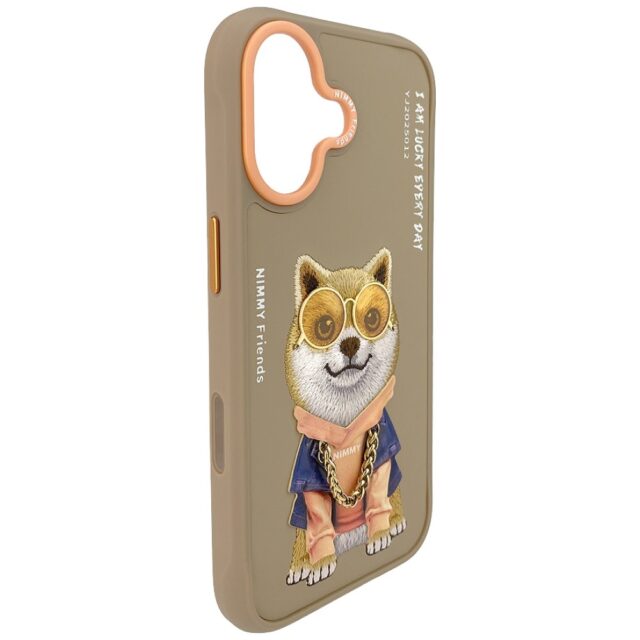 Case Nimmy Glasses Cool Dog for iPhone 17 beige - imagine 3