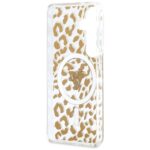 Case Guess IML Leopard Print Triangle    MagSafe for Samsung Galaxy S26 brown - imagine 7