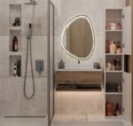 NEL BATHROOM POLE IN CASHMERE COLOUR - imagine 10