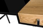 Desk with drawer Unique LESTE 120 x 60 cm black/oak - imagine 2