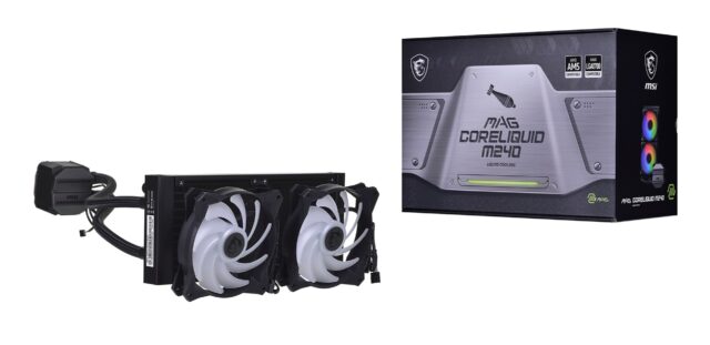 MSI MAG CORELIQUID M240 computer cooling system Processor All-in-one liquid cooler 24 cm Black - imagine 2