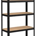 REGAŁ MAGAZYNOWY METALOWY CZARNY 205X120X45CM