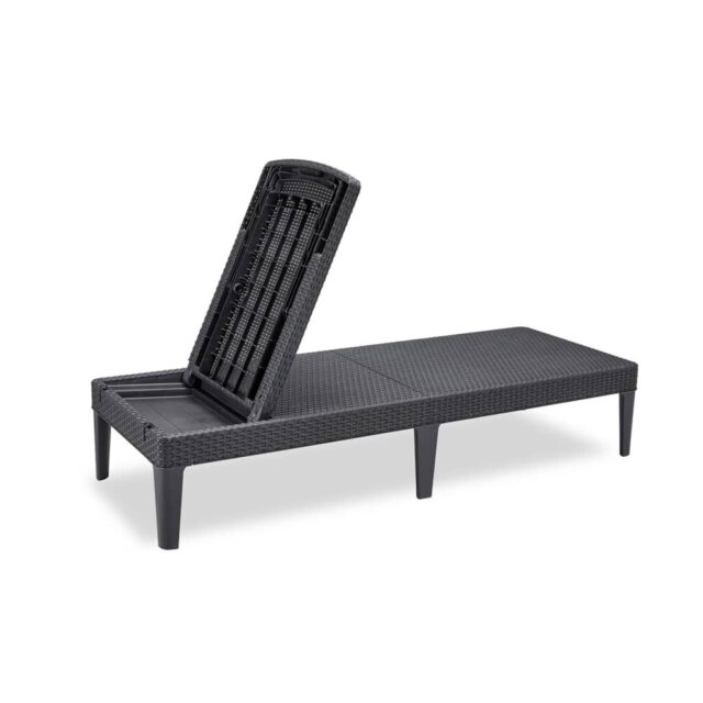 KETER POLY RATTAN LOUNGER JAIPUR GRAPHITE - imagine 9