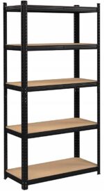 REGAŁ MAGAZYNOWY METALOWY CZARNY 150X75X30CM