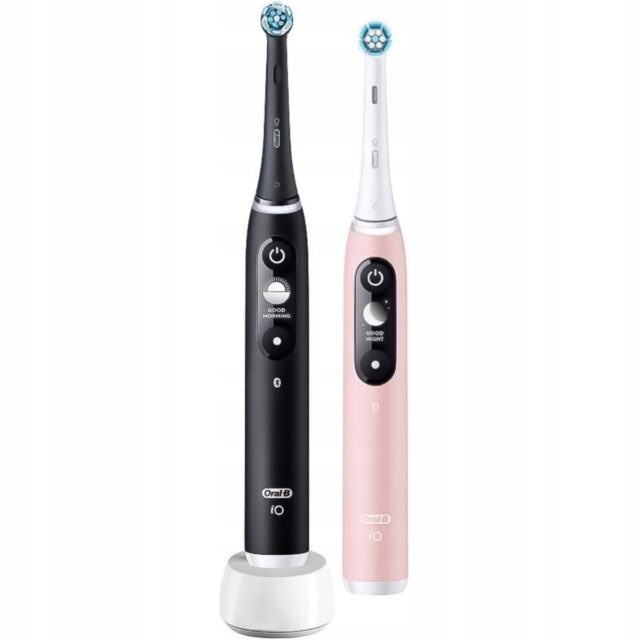 Oral-B iO 6 Adult Rotating toothbrush Black  Pink - imagine 3