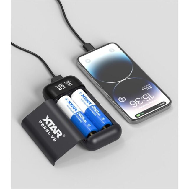 Charger / power bank batteries Li-ion 18650 / 20700 / 21700 Xtar PB2SL V2 black - imagine 4