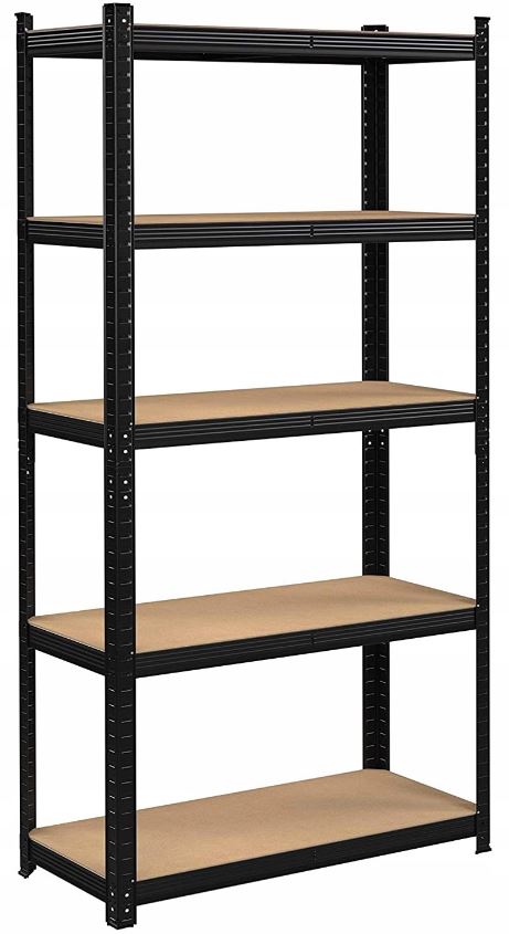 cps-4513a4228644f5a97c82e9969e6a4f47-2026-04-01-02-09-08 REGAŁ MAGAZYNOWY METALOWY CZARNY 220X90X40CM - imagine 1