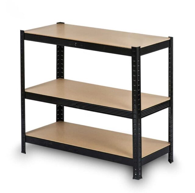REGAŁ MAGAZYNOWY METALOWY CZARNY 220X90X40CM - imagine 3