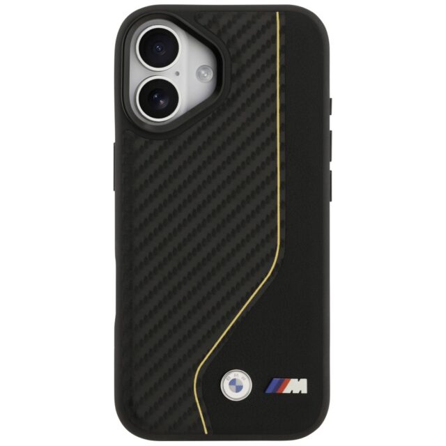 Case BMW M Carbon Line & Logo MagSafe for iPhone 17 yellow - imagine 3
