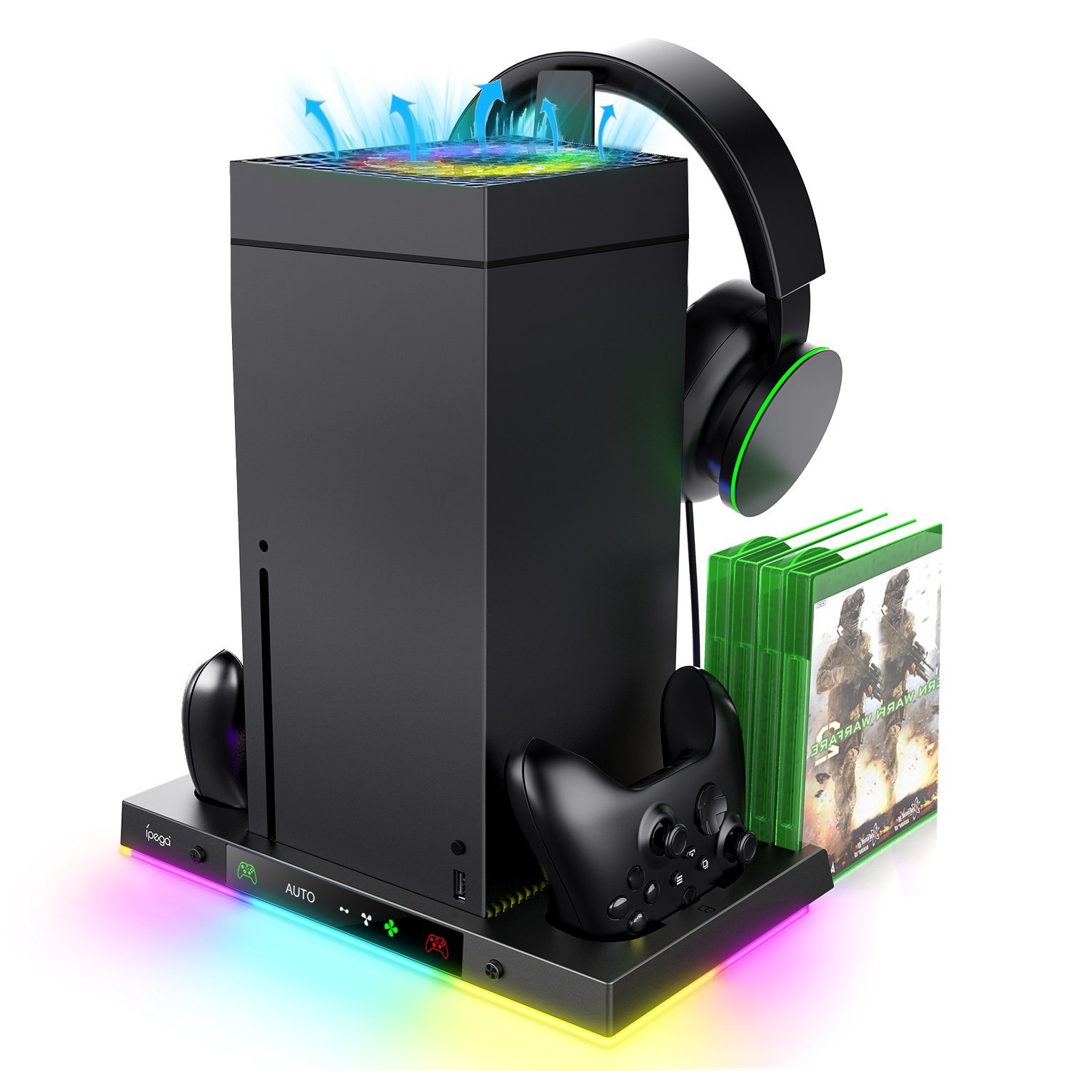 cps-7c1e7b3293b8d02e644deb82c0f90184-2026-04-16-20-02-08 iPega XBX024S Multifunkční Nabíjecí RGB Stojan s Chlazením pro Xbox (Pošk. Balení) - imagine 1