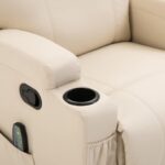 EXTRALINK FOTEL WYPOCZYNKOWY MASUJĄCY Z PODNÓŻKIEM BIAŁY - imagine 3