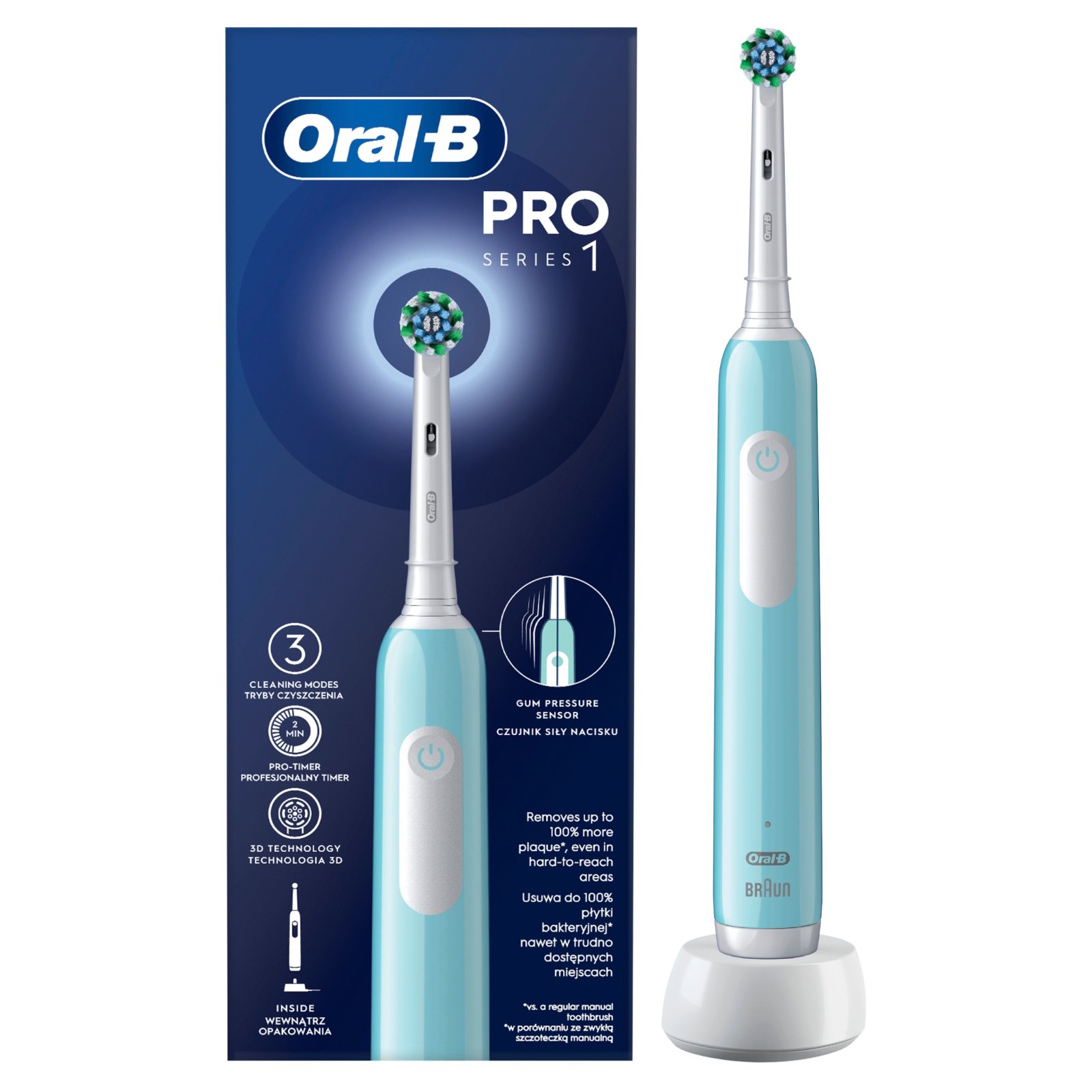 cps-9908d03326c9bae2808f3c36104a4d82-2026-04-19-18-18-03 Oral-B PRO Series 1 Adult Rotating-oscillating toothbrush Blue - imagine 1