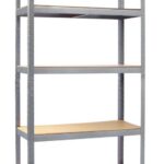 REGAŁ MAGAZYNOWY METALOWY SREBRNY 150X75X35CM