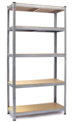 REGAŁ MAGAZYNOWY METALOWY SREBRNY 150X75X35CM