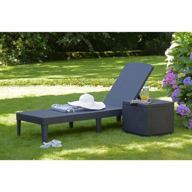 KETER POLY RATTAN LOUNGER JAIPUR GRAPHITE - imagine 4
