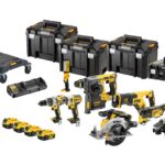 DEWALT. 18V COMBO KIT DCK853P4T (DCD996 + DCF887 + DCS565 + DCS367 + DCS356 + DCH273 + DCG405 + DCL050) 4x5.0Ah 4x TSTAK TROLLEY