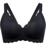 MOMCOZY YN46 SEAMLESS SUPPORT FLORAL NURSING BRA BLACK XL