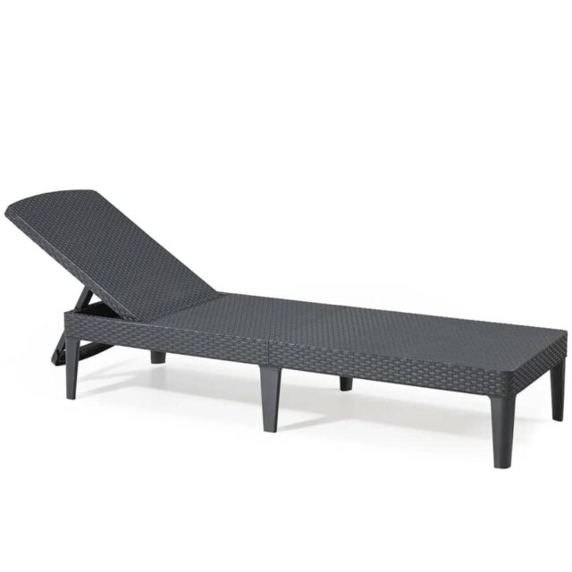 KETER POLY RATTAN LOUNGER JAIPUR GRAPHITE - imagine 3