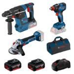BOSCH. 18V COMBO KIT (GBH 18V-26 + GDX 18V-200 + GWS 18V-10) 2x5 0Ah BAG ...
