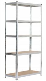 REGAŁ MAGAZYNOWY METALOWY SREBRNY 220X90X40CM