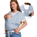 MOMCOZY BABY WRAP CARRIER GREY - imagine 2