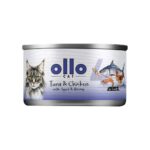 Ollo Tuna & Chicken with Squid & Shrimp in Broth Nr 4 70g