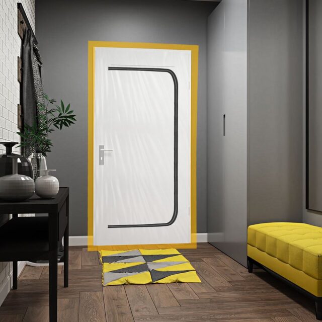 DRZWI PRZECIWPYŁOWE REMONTOWE XXL, KURTYNA PRZECIWKURZOWA 230X135 DRZWI - imagine 3