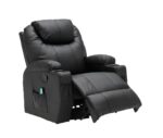 EXTRALINK FOTEL WYPOCZYNKOWY MASUJĄCY Z PODNÓŻKIEM CZARNY - imagine 2