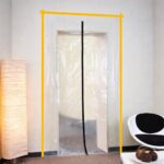 DRZWI PRZECIWPYŁOWE REMONTOWE, KURTYNA PRZECIWKURZOWA 220X110 PROSTA - imagine 3