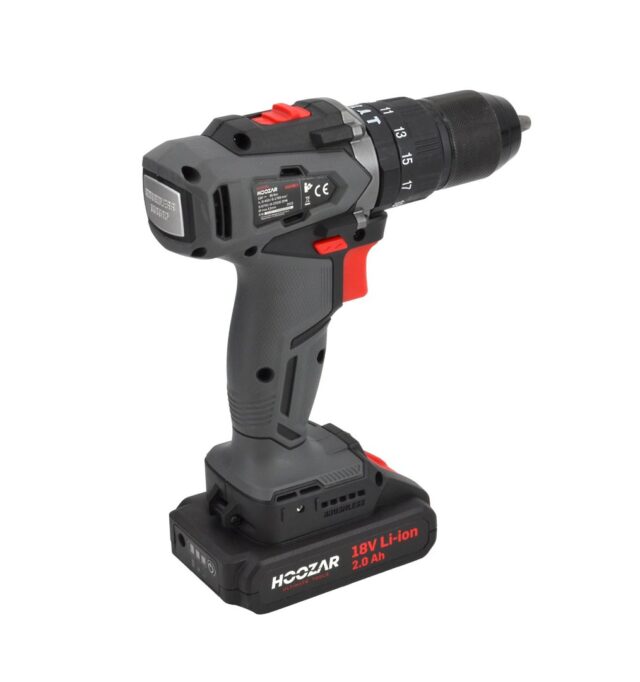 HOOZAR WKRĘTARKA 18V 2x2.0Ah 45Nm CD45BL-D2 - imagine 2