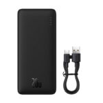 Acumulator extern Powerbank Baseus Airpow, 20000mAh, 20W, Incarcare rapida, USB-C, USB-A, cablu USB-C la USB-A inclus Black - imagine 5