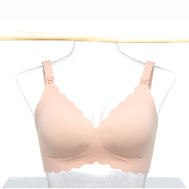 MOMCOZY YN46 SEAMLESS SUPPORT FLORAL NURSING BRA SKIN M - imagine 3