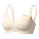 MOMCOZY YN46 SEAMLESS SUPPORT FLORAL NURSING BRA CREAM XL - imagine 2