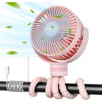 MOMCOZY PORTABLE STROLLER FAN PINK
